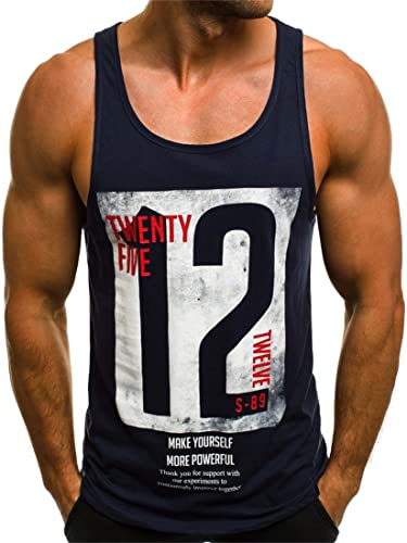 Herren Tank Top Classic Unterhemd Sommer Sport Tank Top Muskelshirt für Training Gym Fitness & Bodybuilding von BodyGo