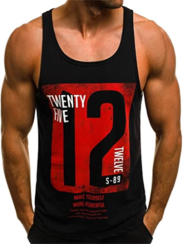 Herren Tank Top Classic Unterhemd Sommer Sport Tank Top Muskelshirt für Training Gym Fitness & Bodybuilding von BodyGo