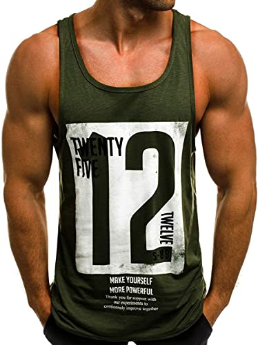 Herren Tank Top Classic Unterhemd Sommer Sport Tank Top Muskelshirt für Training Gym Fitness & Bodybuilding von BodyGo