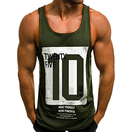 Herren Tank Top Classic Unterhemd Sommer Sport Tank Top Muskelshirt für Training Gym Fitness & Bodybuilding von BodyGo