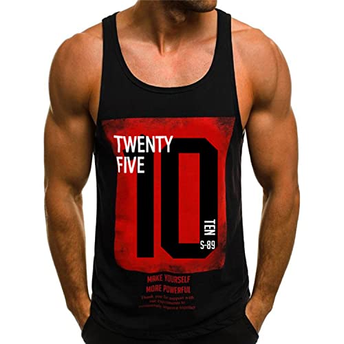 Herren Tank Top Classic Unterhemd Sommer Sport Tank Top Muskelshirt für Training Gym Fitness & Bodybuilding von BodyGo