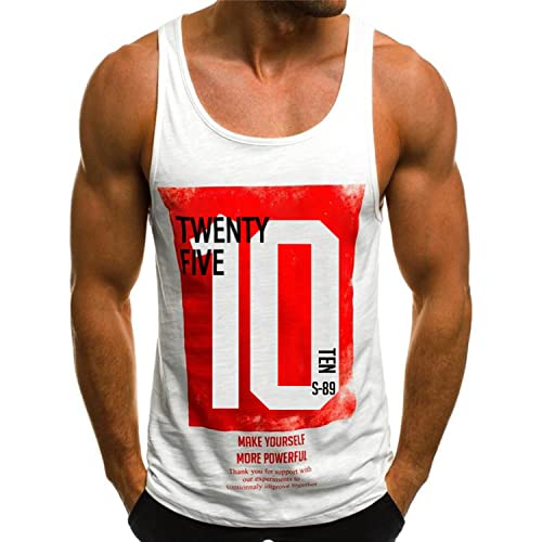 Herren Tank Top Classic Unterhemd Sommer Sport Tank Top Muskelshirt für Training Gym Fitness & Bodybuilding von BodyGo