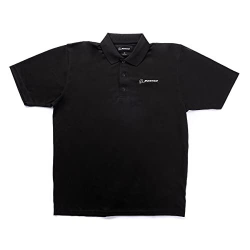 Boeing Signature Logo Mesh Tech Poloshirt, schwarz, XX-Large von Boeing