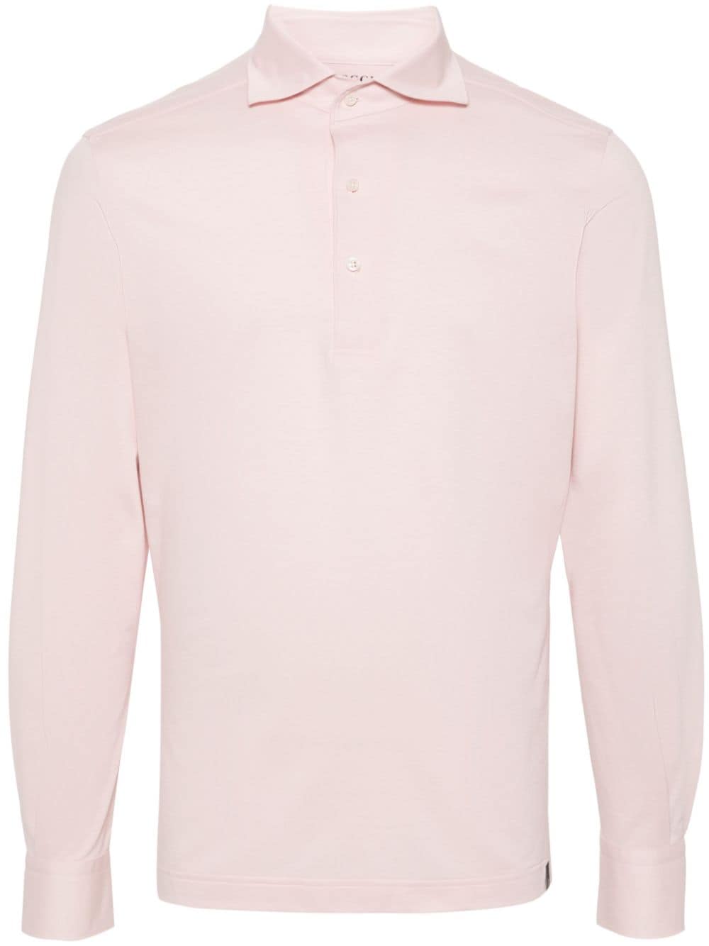 Boggi Milano Langärmeliges Poloshirt - Rosa von Boggi Milano