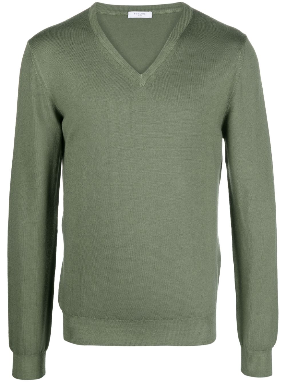 Boglioli Pullover mit V-Ausschnitt - Grün von Boglioli