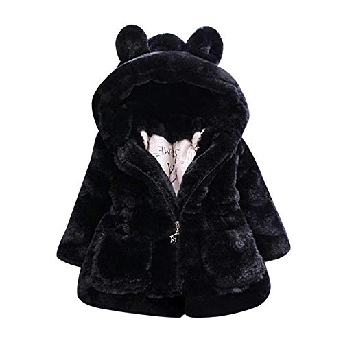 Bokidoki Baby Mädchen Jungen Warme Wintermantel Flauschige Kapuzenjacke Langarm Plüschjacke Kuschelige Teddy Fleece Winter Parka Mantel Jacke Kleinkind von Bokidoki