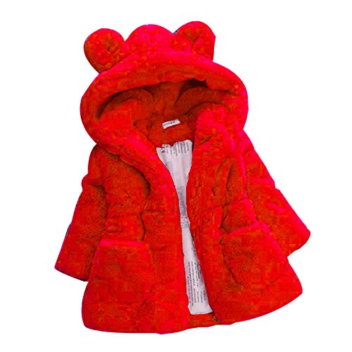 Bokidoki Baby Mädchen Jungen Warme Wintermantel Flauschige Kapuzenjacke Langarm Plüschjacke Kuschelige Teddy Fleece Winter Parka Mantel Jacke Kleinkind von Bokidoki