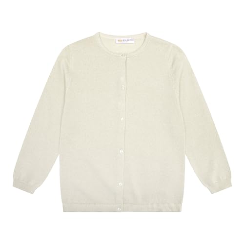 Bolerose Mädchen Lange Ärmel mit Knöpfen Glitzer Kinder Kinder Cardigan (Champagnergold, 13-14 Jahre) von Bolerose