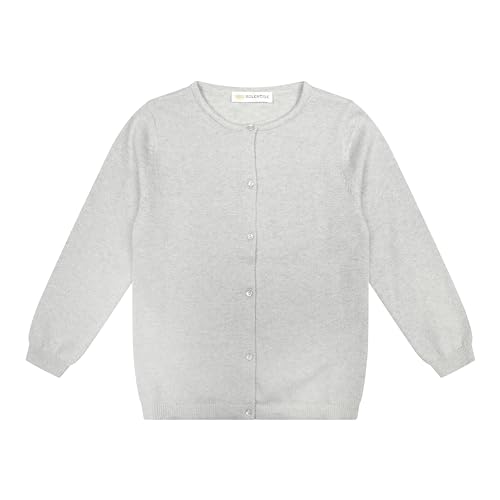 Bolerose Mädchen Lange Ärmel mit Knöpfen Glitzer Kinder Kinder Cardigan (Silber, 11-12 Jahre) von Bolerose