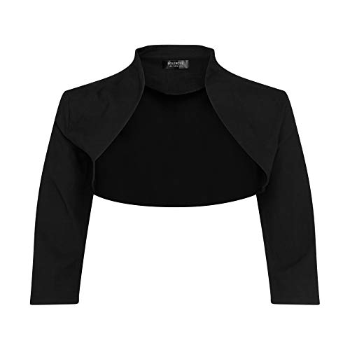 Bolerose Maßgeschneiderte 3/4 Hülse Bolero (Schwarz, S) von Bolerose