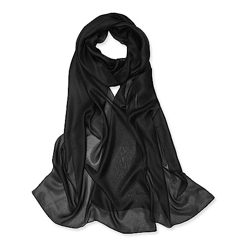 Bolerose Metallic Glitzer Braut Hochzeit Party Abend Schultertuch Pashmina Umhängetuch (Schwarz, 70CM X 230CM) von Bolerose