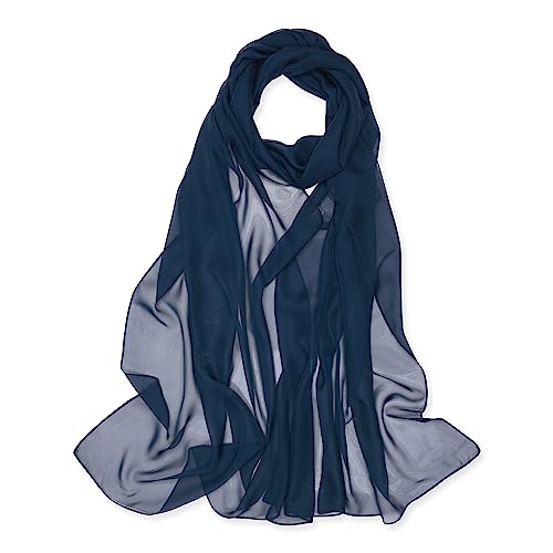 Bolerose Satin Seidig Braut Hochzeit Party Abend Schultertuch Pashmina Umhängetuch (Nachtblau, 60CM X 240CM) von Bolerose