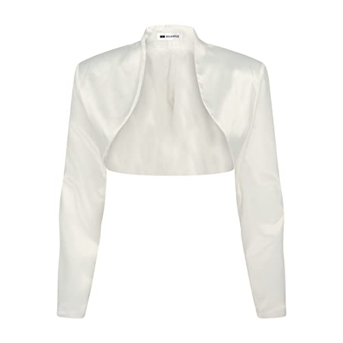 Bolerose formal Satin Langen Ärmel Bolero (Elfenbein, M) von Bolerose