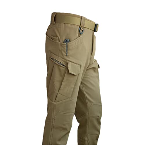 Herren Winter Angeln Weiche Wanderhose Herren Jagd Camping Wanderhose Khaki TX7 XL von Bollrllr