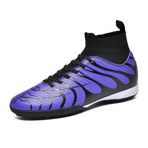 Bolognifi Herren High Top Fußballschuhe Outdoor Training Sportschuhe(Color:Purple,Size:41 EU) von Bolognifi