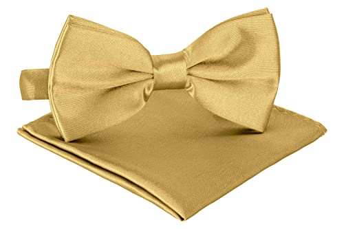 BomGuard Herren Fliege Einstecktuch für Erwachsene - Männer Damen Mann Jugendliche + Tuch,gold BomGuard Herren Fliege Einstecktuch für Erwachsene - Männer Damen Mann Jugendliche + Tuch,gold von BomGuard