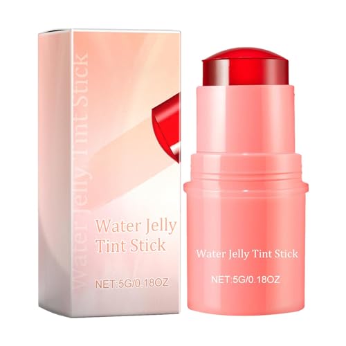 BommFu Jelly Blush Stick | Jelly Tint Blush | Transparenter Feuchtigkeits Spendender Gelee Rougestift - Mehrzweck Make Up Stick - Mischbarer Rouge Lipgloss Für Frauen von BommFu