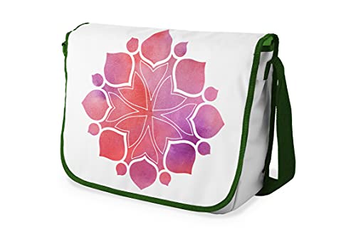 Le Jardin du Lin Digital Bedruckte Messenger Schultaschen mit Khaki Riemen für Mädchen und Jungen, Zurück zur Schule, Kuriertaschen für Schüler, Umhängetaschen, Größe: 29x36 Cm von Le Jardin du Lin