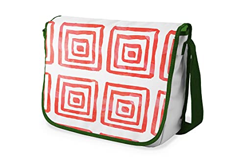 Le Jardin du Lin Digital Bedruckte Messenger Schultaschen mit Khaki Riemen für Mädchen und Jungen, Zurück zur Schule, Kuriertaschen für Schüler, Umhängetaschen, Größe: 29x36 Cm von Le Jardin du Lin