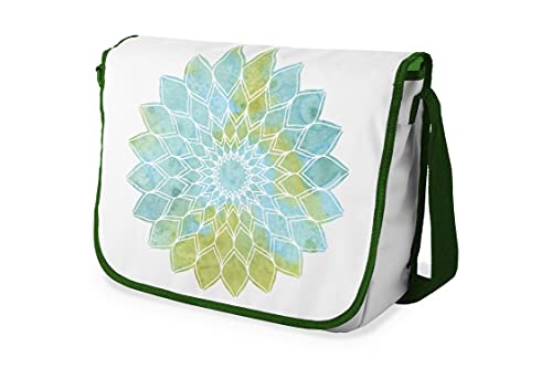 Le Jardin du Lin Digital Bedruckte Messenger Schultaschen mit Khaki Riemen für Mädchen und Jungen, Zurück zur Schule, Kuriertaschen für Schüler, Umhängetaschen, Größe: 29x36 Cm von Le Jardin du Lin