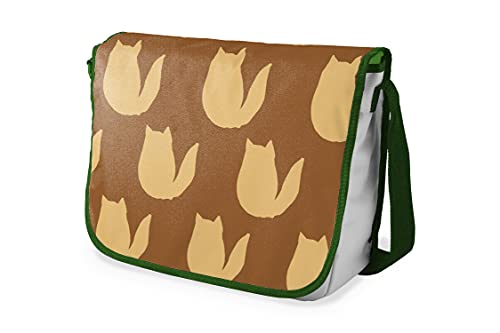 Le Jardin du Lin Digital Bedruckte Messenger Schultaschen mit Khaki Riemen für Mädchen und Jungen, Zurück zur Schule, Kuriertaschen für Schüler, Umhängetaschen, Größe: 29x36 Cm von Le Jardin du Lin