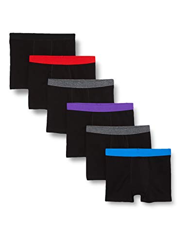 Bonjour® Jungen Boxershorts (6 & 12 Stück) Baumwolle Designer Trunk Boxer Unterwäsche (5 Jahre - 13 Jahre), Schwarz , 110 von Bonjour