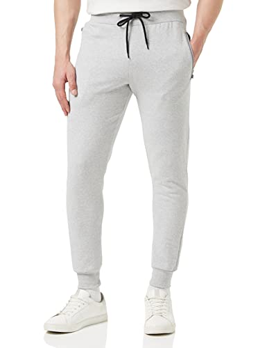 Bonjour® - Slim Fit Jogginghose für Herren | Herren Jogginghose mit Reißverschlusstaschen - Ideal für jeden Tag - Atmungsaktive, bequeme, weiche Jogginghose, grau, 27-32 von Bonjour