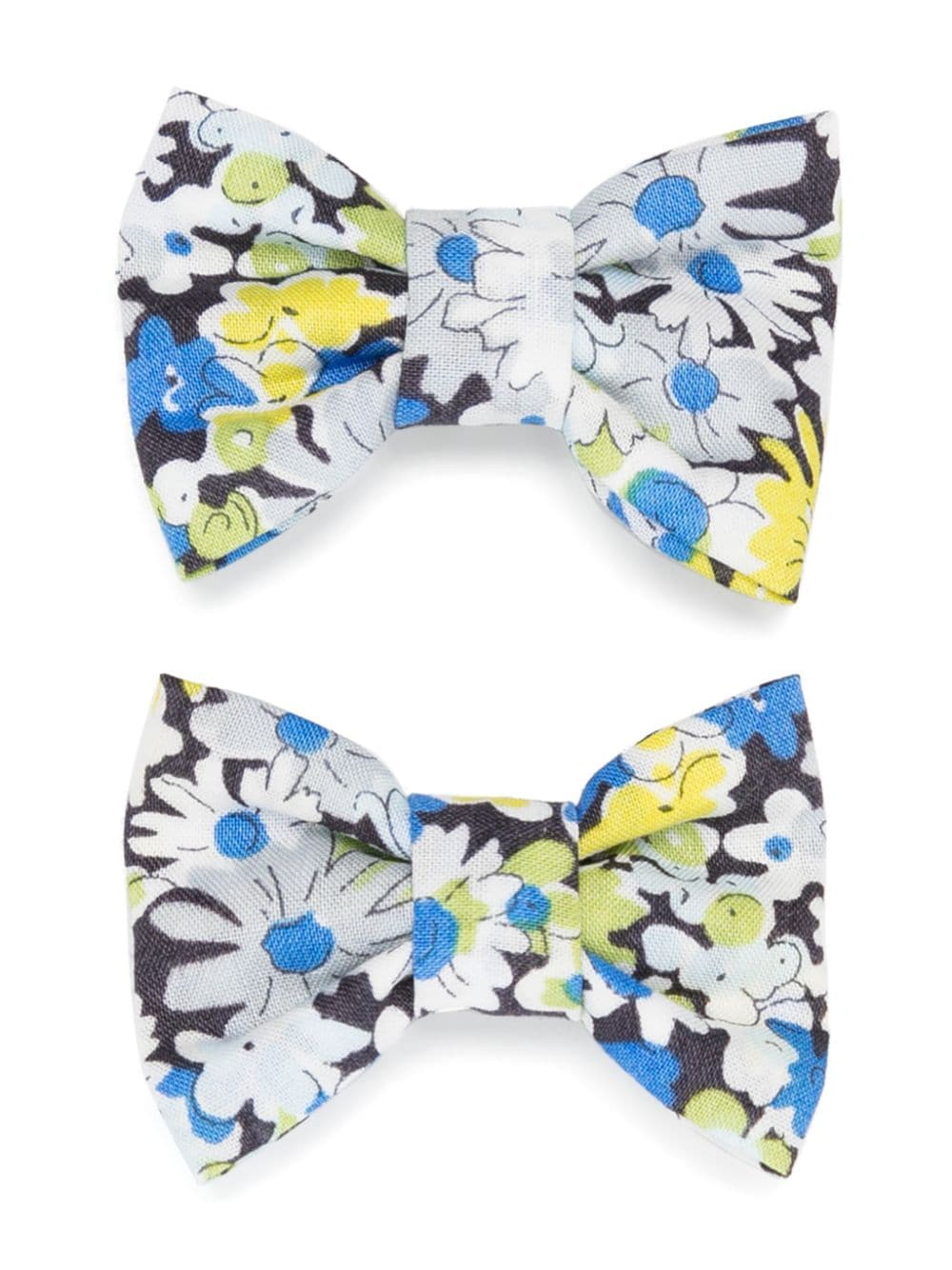 Bonpoint Set aus zwei Schleifenhaarspangen mit Blumen-Print - Blau von Bonpoint