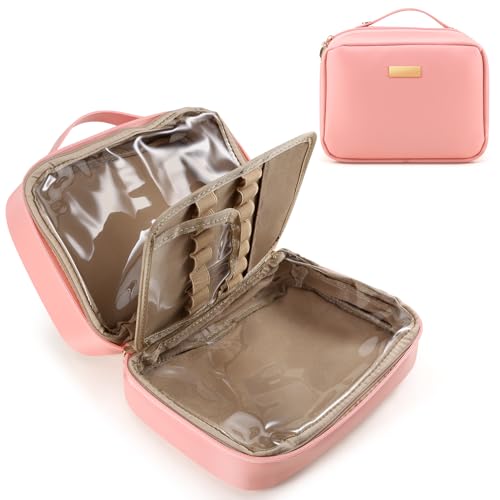 Boobeen Travel Toiletry Leder Waschtasche große Kapazität Geschichteten Kosmetiktasche wasserdicht Make-up Kosmetik Veranstalter für Frauen und Männer von Boobeen