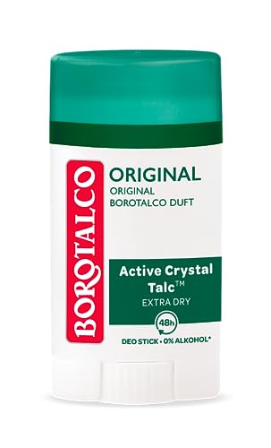 Borotalco Deo Original - Deo Stick - 48 Stunden Wirksamkeit - Formel mit Active Crystal Talc für dreifachen Schutz gegen Schweiß - 0% Alkohol - Deo - Deodorant - Deo Herren & Deo Damen von Borotalco