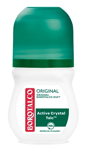 Borotalco Deo Roll-On Original 6x50 ml - Formel mit Active Crystal Talc für dreifachen Schutz gegen Schweiß - 0% Alkohol - Deodorant - Deo Herren & Deo Damen - Deo Stick - Deoroller Herren & Damen von Borotalco