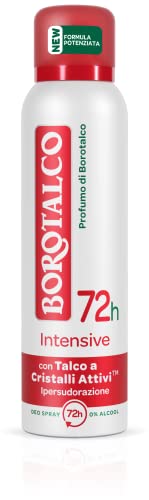 Talkumpuder, bernsteinfarbenes Deospray für Männer, alkoholfreie Formel mit absoluter Talkumpuder, Schweißabsorption, Bernsteinduft, Wirksamkeit 72 h, 1 Stück 150 ml von Borotalco