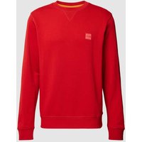 BOSS Orange Sweatshirt mit Label-Patch Modell 'WESTART' in Rot, Größe L von Boss Orange