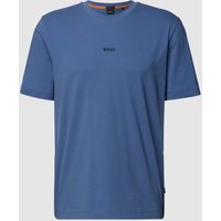 BOSS Orange T-Shirt mit Brand-Schriftzug in Blau, Größe XL von Boss Orange