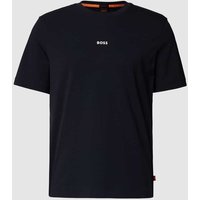 BOSS Orange T-Shirt mit Brand-Schriftzug in Marine, Größe L von Boss Orange