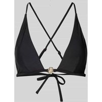 BOSS Bikini-Oberteil mit Label-Applikation Modell 'BETH' in Black, Größe M von Boss