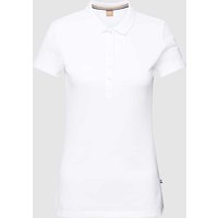 BOSS Poloshirt mit Label-Stitching Modell 'Epola' in Weiss, Größe XL von Boss