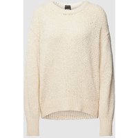 BOSS Strickpullover mit überschnittenen Schultern Modell 'Felodiena' in Offwhite, Größe L von Boss