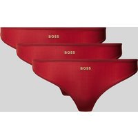 BOSS String mit Label-Detail im 3er-Pack in Dunkelrot, Größe XS von Boss