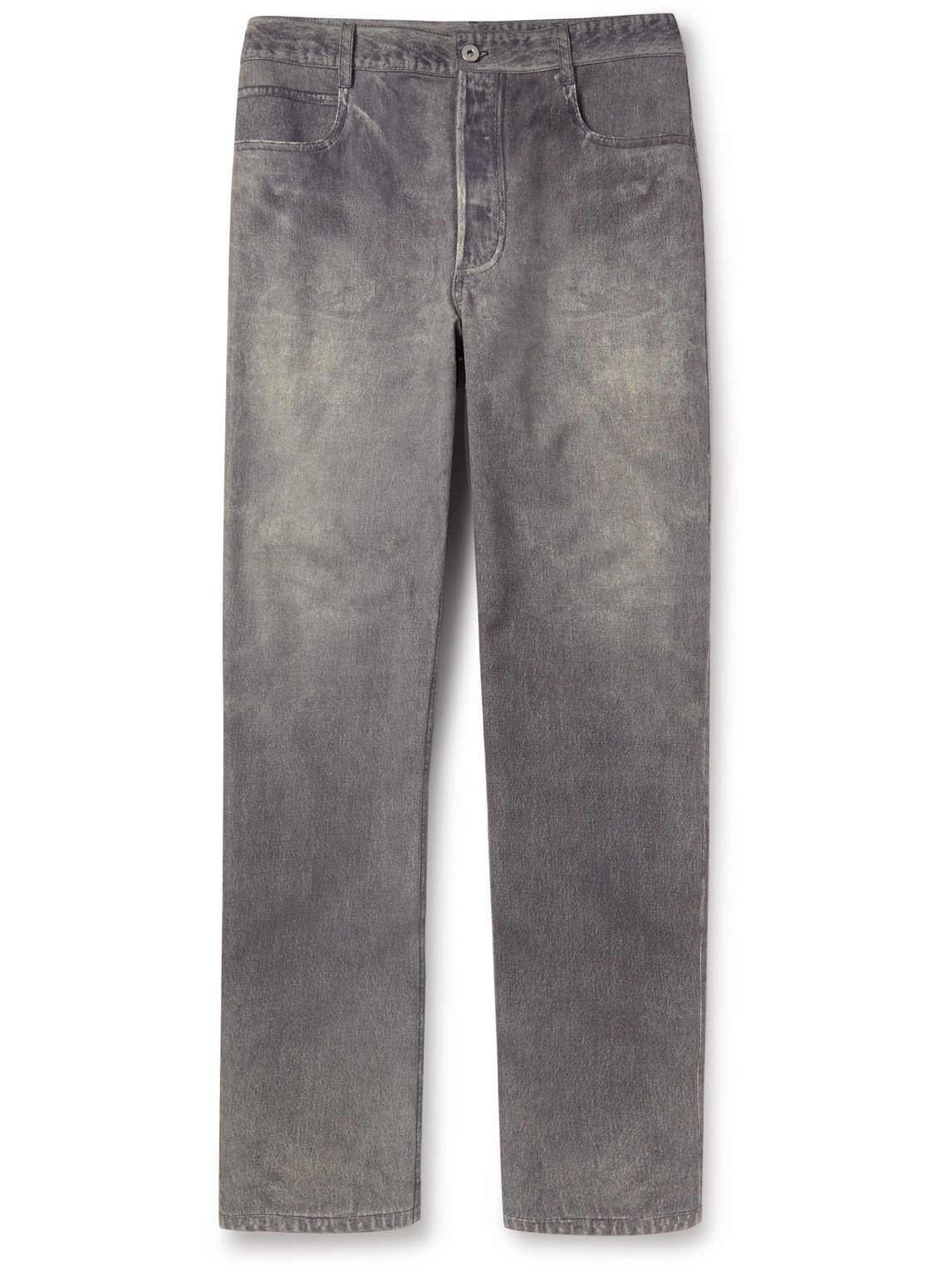 Bottega Veneta - Straight-Leg Printed Nubuck Trousers - Men - Gray - IT 46 von Bottega Veneta