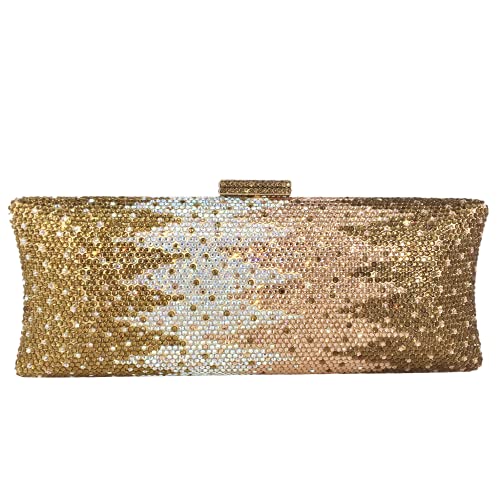 Boutique De FGG Strass Abendtaschen und Clutches Kristall-Clutch Handtasche Damen Partei Hochzeit Handtasche Braut-Clutch-Tasche, Mini, Farbverlauf Golden Boutique De FGG Strass Abendtaschen und Clutches Kristall-Clutch Handtasche Damen Partei Hochzeit Handtasche Braut-Clutch-Tasche, Mini, Farbverlauf Golden von Boutique De FGG