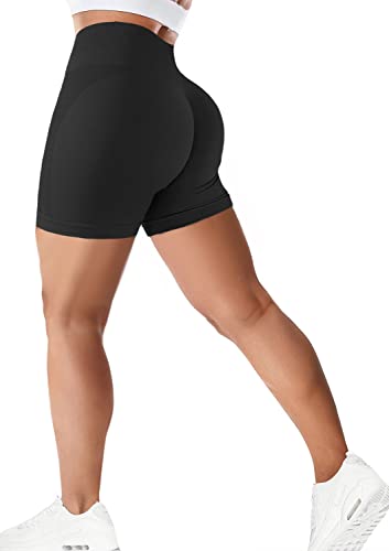 Bovldemt Kurze Sporthose Damen Sportshorts Damen Gym Shorts Damen Scrunch Butt Shorts Yoga Shorts Fitness(AmplifyBlack, XL) von Bovldemt