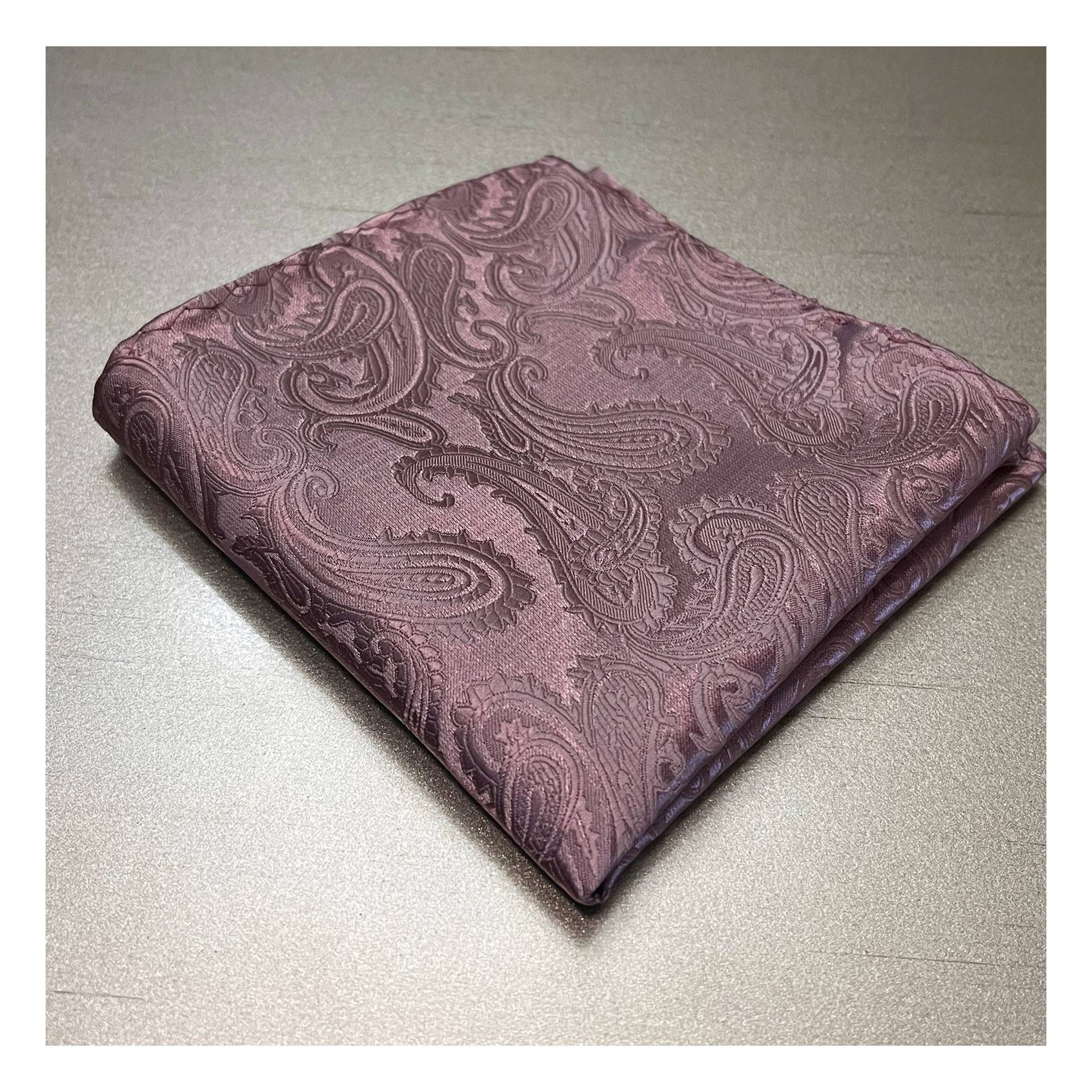 Paisley Dusty Mauve Quartz Einstecktuch von BowieUSA