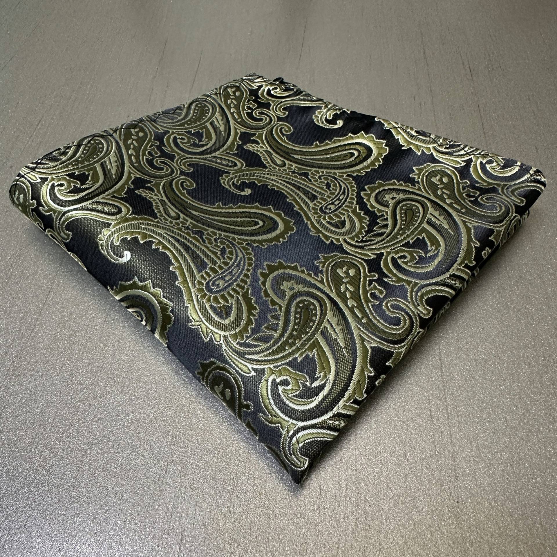 Paisley Rot Lila Sonnenblume Gold Koralle Aqua Olivgrün Royalblau Silber/Schwarz Einstecktuch von BowieUSA