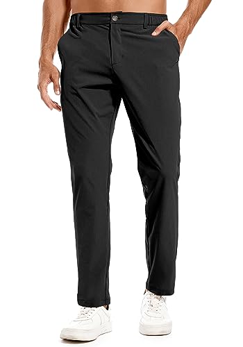 Boyzn Herren Golf Hosen mit 5 Taschen Leichte Stretch Schnell Dry Casual Reise Arbeit Kleid Hosen Black-30 von Boyzn