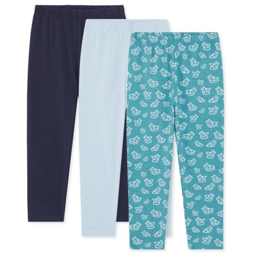 Bramble & Bear Unisex Baby (3er-pack) Weiche Für Und Kleinkinder Leggings, Blau Sortiert, 0-3 Monate EU von Bramble & Bear