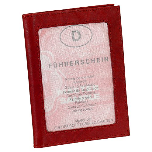 Branco Ausweisetui Ausweishülle Ausweismappe Leder Farbe Rot von Branco