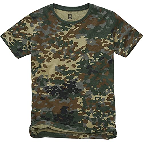 Brandit Army T-Shirt Kinder Armee Bundeswehr Shirt Kids BW UNTERHEMD Uni & CAMO, Größe:M (134/140), Farbe:Flecktarn von Brandit