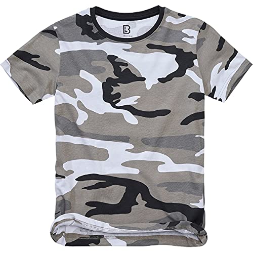 Brandit Army T-Shirt Kinder Armee Bundeswehr Shirt Kids BW UNTERHEMD Uni & CAMO, Größe:XL (158/164), Farbe:Urban von Brandit