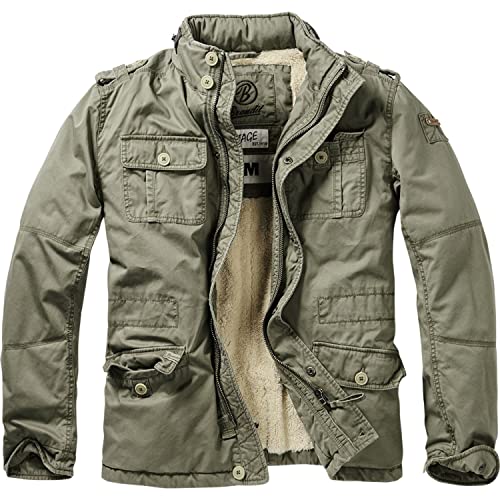 Brandit JACKE BRITANNIA SOMMER VINTAGE HERREN ÜBERGANGSJACKE ARMY OUTDOOR JACKE, Größe:5XL, Farbe:Oliv von Brandit